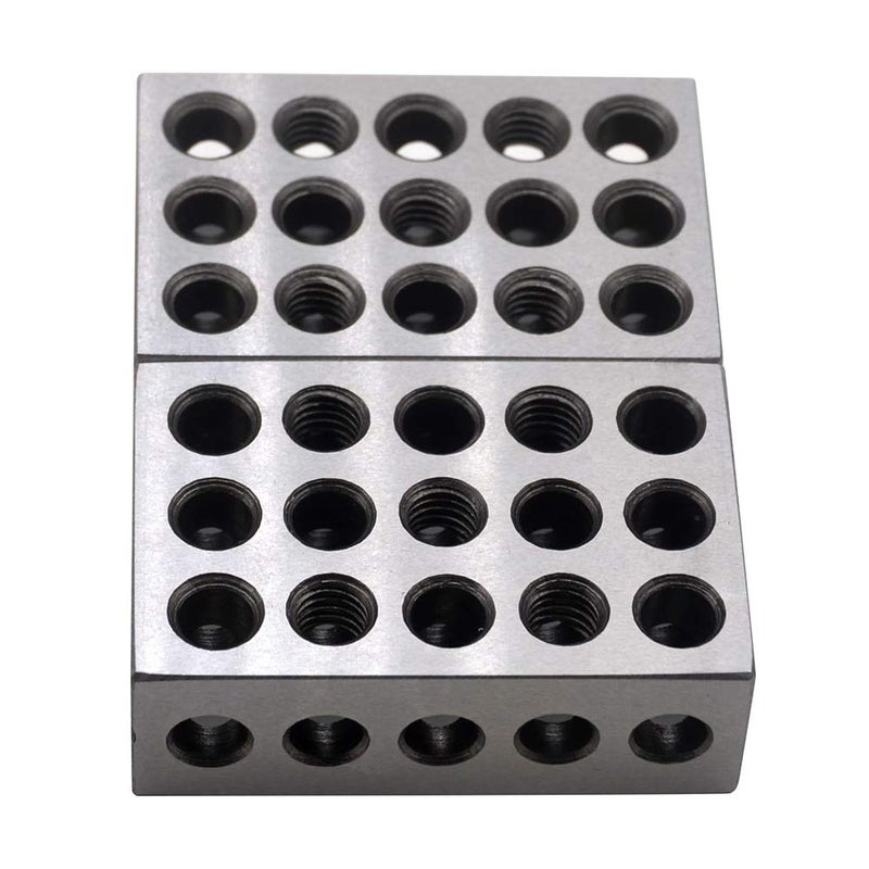 Oudtinx 1-2-3 Blocks Matched Pair Hardened Steel 23 Holes (1"x2"x3") Set Precision Machinist Milling - Image 3